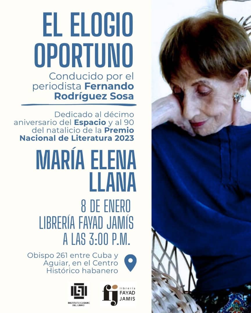 el-elogio-oportuno-dedica-su-espacio-al-decimo-aniversario-al-cumpleanos-90-de-maria-elena-llana-premio-nacional-de-literatura-2023